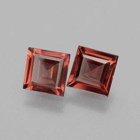 Pedras preciosas de granada rodolita rosa natural de 1,23 ct, quadrado, VS