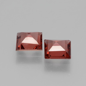 Pedras preciosas de granada rodolita rosa natural de 1,23 ct, quadrado, VS
