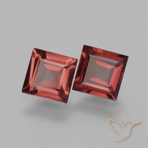 Pedras preciosas de rodolita granada Vermelho escuro natural de 1.47 ct, Quadrado, VS
