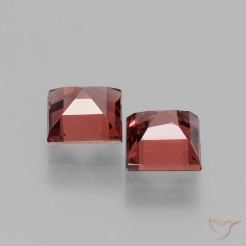 Pedras preciosas de rodolita granada vermelho médio natural de 1.51 ct, Quadrado, VS