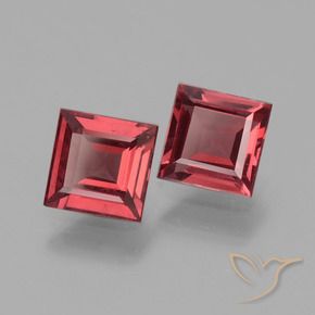 Pedras preciosas de rodolita granada Vermelho rosado natural de 1.40 ct, Quadrado, VS