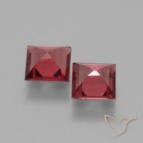 Pedras preciosas de rodolita granada Vermelho rosado natural de 1.40 ct, Quadrado, VS