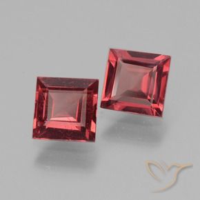 Pedras preciosas de rodolita granada Vermelho rosado natural de 1.49 ct, Quadrado, VS