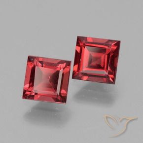 Pedras preciosas de rodolita granada Vermelho rosado natural de 1.50 ct, Quadrado, VS