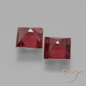 Pedras preciosas de rodolita granada Vermelho rosado natural de 1.50 ct, Quadrado, VS