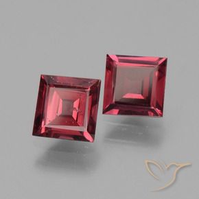 Pedras preciosas de rodolita granada vermelho médio natural de 1.50 ct, Quadrado, VS