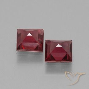 Pedras preciosas de rodolita granada vermelho médio natural de 1.50 ct, Quadrado, VS
