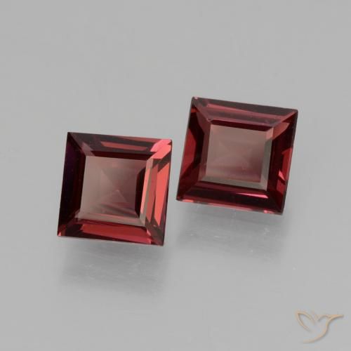 Pedras preciosas de rodolita granada Vermelho escuro natural de 1.43 ct, Quadrado, VS