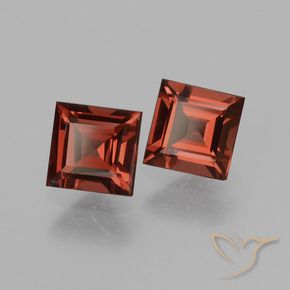 Pedras preciosas de rodolita granada vermelho médio natural de 1.48 ct, Quadrado, VVS-VS