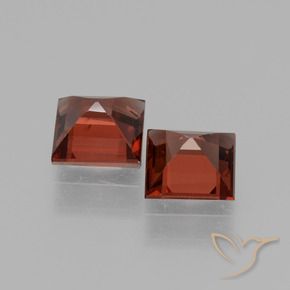 Pedras preciosas de rodolita granada vermelho médio natural de 1.48 ct, Quadrado, VVS-VS