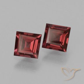 Pedras preciosas de rodolita granada Vermelho escuro natural de 1.48 ct, Quadrado, VS