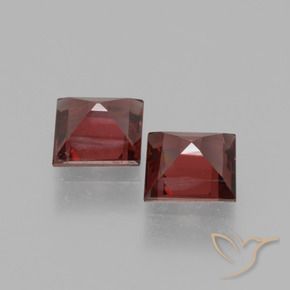 Pedras preciosas de rodolita granada Vermelho escuro natural de 1.48 ct, Quadrado, VS