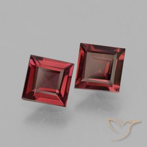Pedras preciosas de rodolita granada Vermelho escuro natural de 1.45 ct, Quadrado, VS
