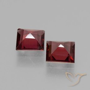 Pedras preciosas de rodolita granada Vermelho escuro natural de 1.45 ct, Quadrado, VS