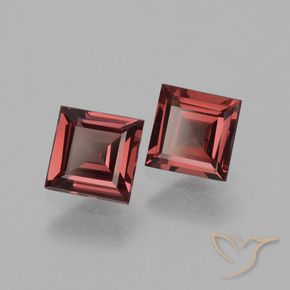 Pedras preciosas de rodolita granada Vermelho escuro natural de 1.45 ct, Quadrado, VVS-VS
