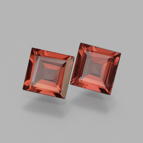 Pedras preciosas de granada rodolita rosa natural de 1,26 ct, quadrado, VS