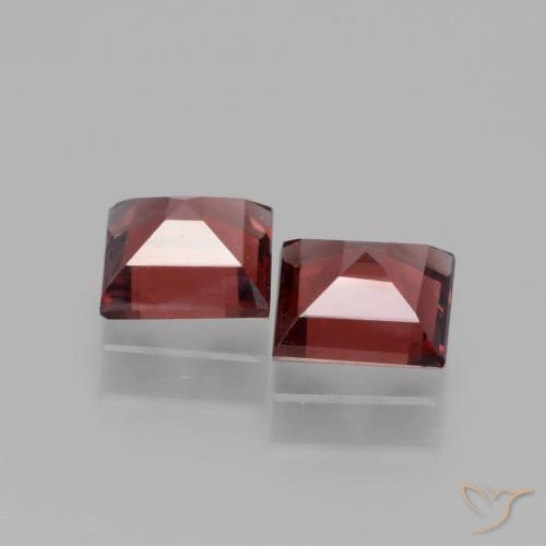 Pedras preciosas de rodolita granada Vermelho escuro natural de 1.38 ct, Quadrado, VS