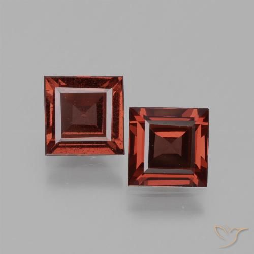 1.52ctw Natural Vermelho escarlate rodolita granada, Quadrado, VS