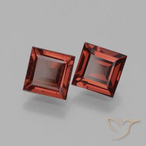 Pedras preciosas de rodolita granada Vermelho escarlate natural de 1.52 ct, Quadrado, VS