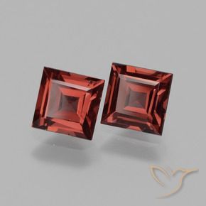 Pedras preciosas de rodolita granada Vermelho escuro natural de 1.50 ct, Quadrado, VS