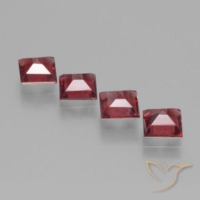 Pedras preciosas de rodolita granada Vermelho escuro natural de 2.57 ct, Quadrado, VS