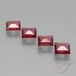 Pedras preciosas de rodolita granada Vermelho escarlate natural de 2.33 ct, Quadrado, VS