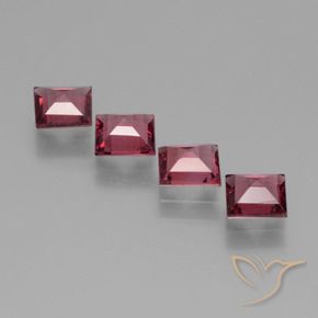 Pedras preciosas de rodolita granada Vermelho rosado natural de 2.25 ct, Quadrado, VS