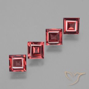 Pedras preciosas de rodolita granada Vermelho rosado natural de 2.06 ct, Quadrado, VS