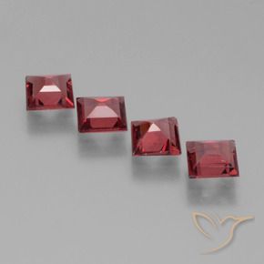 Pedras preciosas de rodolita granada Vermelho rosado natural de 2.06 ct, Quadrado, VS