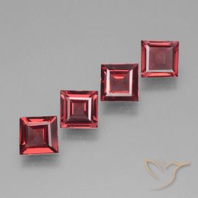 Pedras preciosas de rodolita granada Vermelho rosado natural de 2.09 ct, Quadrado, VS