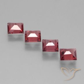 Pedras preciosas de rodolita granada Vermelho rosado natural de 2.54 ct, Quadrado, VS