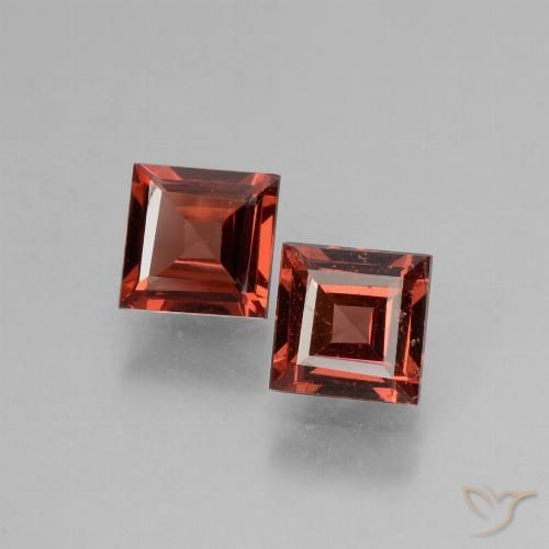 1.49ctw Natural Vermelho escarlate rodolita granada, Quadrado, VS