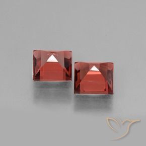Pedras preciosas de rodolita granada vermelho médio natural de 1.55 ct, Quadrado, VS