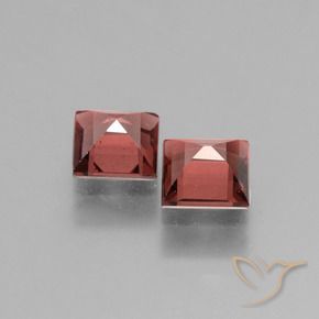 Pedras preciosas de rodolita granada tom vermelho escarlate natural de 1.49 ct, Quadrado, VS