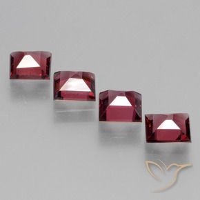 Pedras preciosas de rodolita granada framboesa vermelha natural de 2.58 ct, Quadrado, VVS-VS
