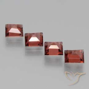 Pedras preciosas de rodolita granada vermelho médio natural de 2.43 ct, Quadrado, VS