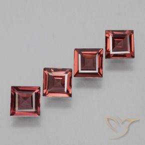 Pedras preciosas de rodolita granada Vermelho escuro natural de 2.40 ct, Quadrado, VS