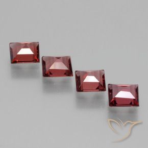 Pedras preciosas de rodolita granada Vermelho escuro natural de 2.40 ct, Quadrado, VS