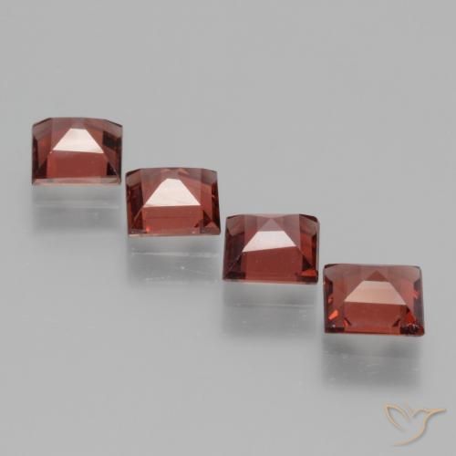 Pedras preciosas de rodolita granada Vermelho escuro natural de 2.60 ct, Quadrado, VS