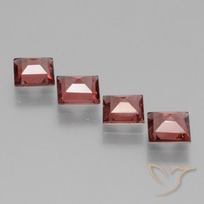 Pedras preciosas de rodolita granada vermelho médio natural de 2.38 ct, Quadrado, VS