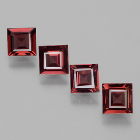 Pedras preciosas de granada rodolita rosa natural de  ct, quadrado, VS