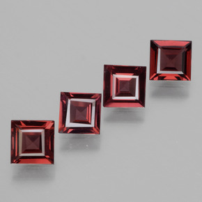 Pedras preciosas de granada rodolita rosa natural de  ct, quadrado, VS