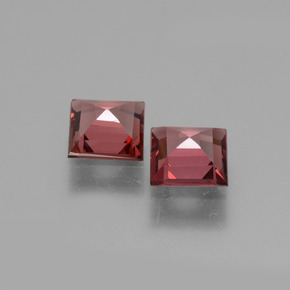 Pedras preciosas de granada rodolita rosa natural de  ct, quadrado, VS