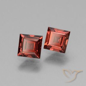 Pedras preciosas de rodolita granada Vermelho escuro natural de 1.39 ct, Quadrado, VS