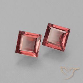 Pedras preciosas de rodolita granada Luz vermelha natural de 1.39 ct, Quadrado, VS