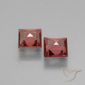 Pedras preciosas de rodolita granada Luz vermelha natural de 1.39 ct, Quadrado, VS