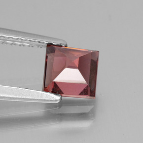 Granada rodolita rosa natural 0,88ct, quadrado, VS