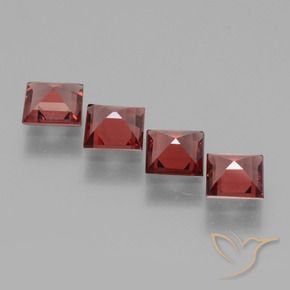Pedras preciosas de rodolita granada vermelho médio natural de 2.20 ct, Quadrado, VS