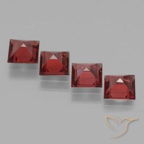 Pedras preciosas de rodolita granada Vermelho escarlate natural de 2.81 ct, Quadrado, VS