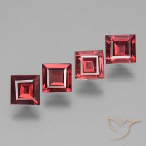 Pedras preciosas de rodolita granada Vermelho escuro natural de 2.30 ct, Quadrado, VS